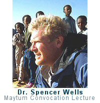 Dr. Spencer Wells, Maytum Convocation Lecture