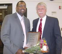 Shaun Nelms, 2008 EDP Distinguished Alumnus - and Athletic Director/Coach Gregory Prechtl