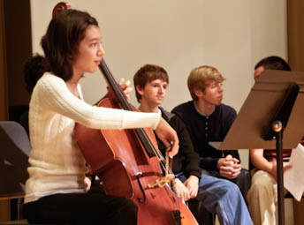 students at string experience