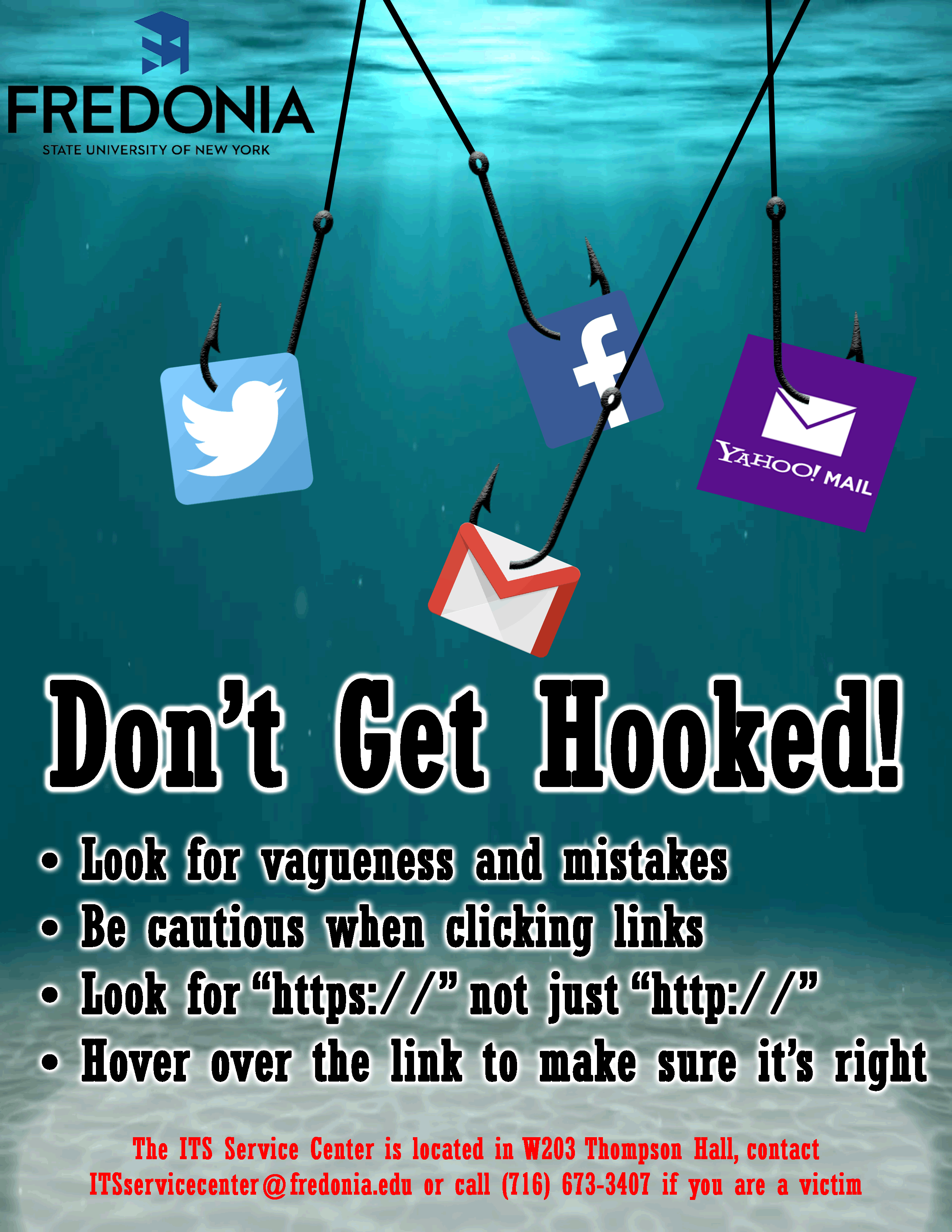 Phishing Scam Awareness - don't get hooked, or click on vague links