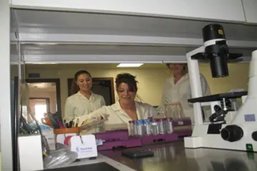 Medical Laboratory Science students in the lab