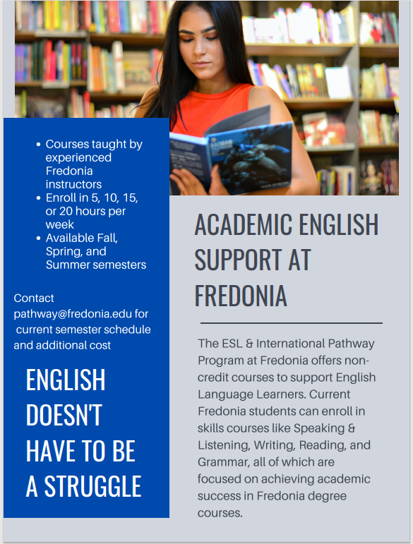 Flier for non-credit skills courses: contact pathway@fredonia.edu