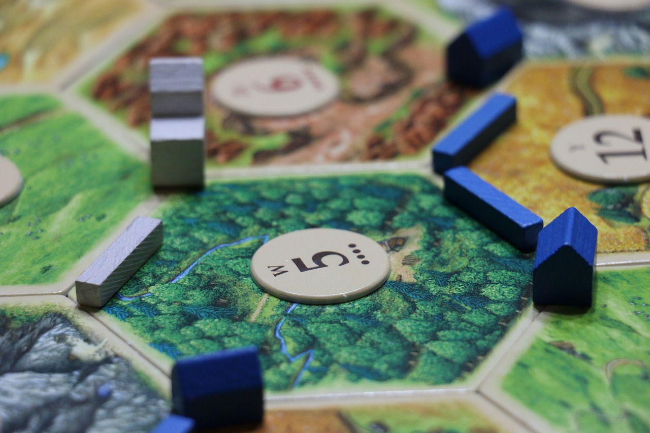 Board Games at the Townhouses picture (Catan).
