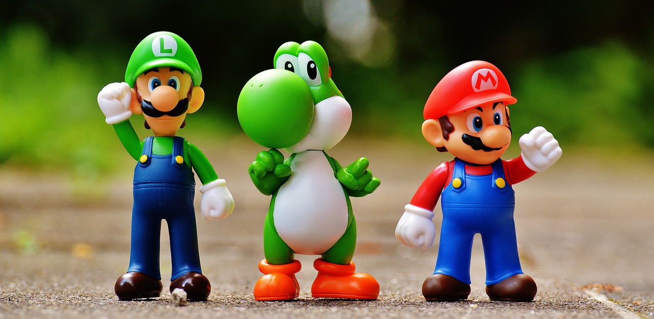 Super Smash Bros. meet-up picture (Mario, Luigi, and Yoshi).