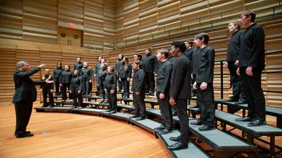 Chamber Choir performs in the School of Music