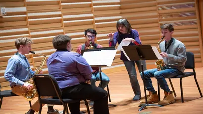 Fredonia students in the School of Music Graduate Music Composition program 