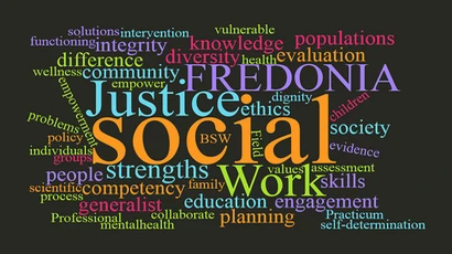 a word cloud associated with social work;  social worker degree, degree in social work, major in social work
