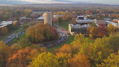 campus aerial photo-fall